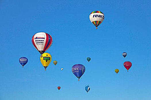 热气球,摩泽尔,气球,节日,机场,莱茵兰普法尔茨州,德国,欧洲