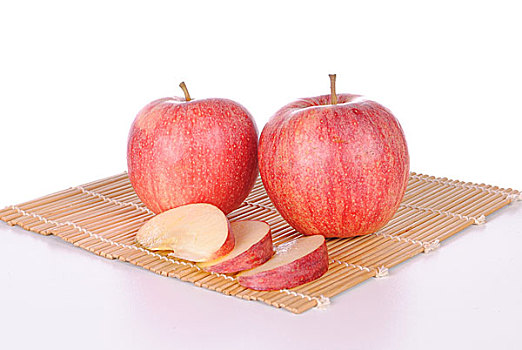 红苹果,竹子,餐具垫