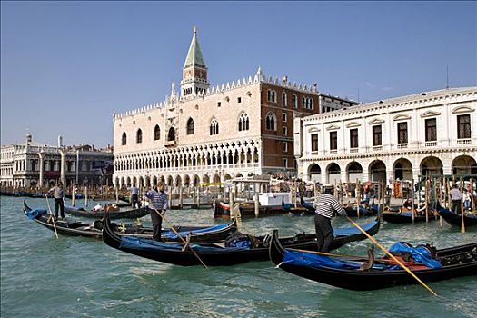 小船,正面,宫殿,威尼斯,意大利,欧洲