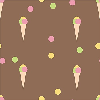 彩色,冰淇淋,无缝,背景