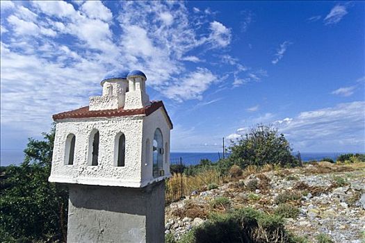 微型,希腊,小教堂,克里特岛