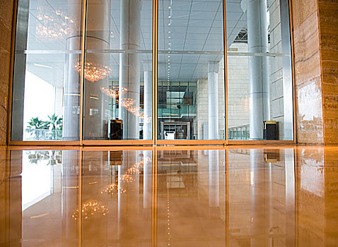 玻璃门,入口,商务,会议,中心