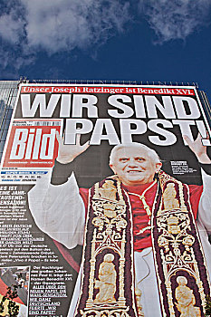 信德省,德国,教皇,海报,跳跃的人,建筑,拜访,柏林,欧洲