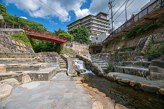 日本有马温泉小镇亲水公园