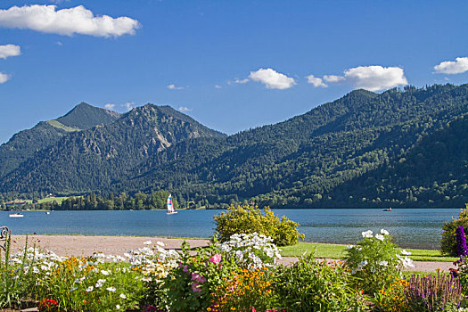 自然风光,高山,湖,上巴伐利亚