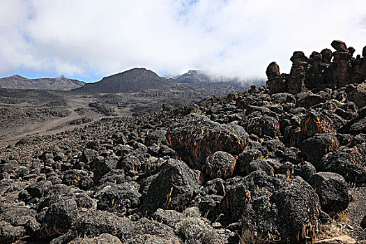 火山岩,塔,乞力马扎罗山,坦桑尼亚,非洲
