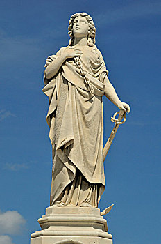 雕塑,一个,雄伟,陵墓,墓地,哥伦布,哈瓦那,古巴,加勒比