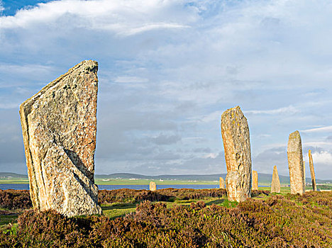 世界遗产,新石器时代,纪念建筑,巨石阵,奥克尼群岛,苏格兰,大幅,尺寸