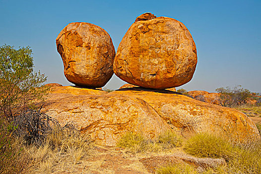 花冈岩,漂石,魔鬼石,自然保护区,北部地区,澳大利亚,大洋洲