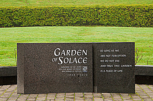 纪念,签到,花园,俄勒冈,越战纪念碑,华盛顿,公园,波特兰,美国