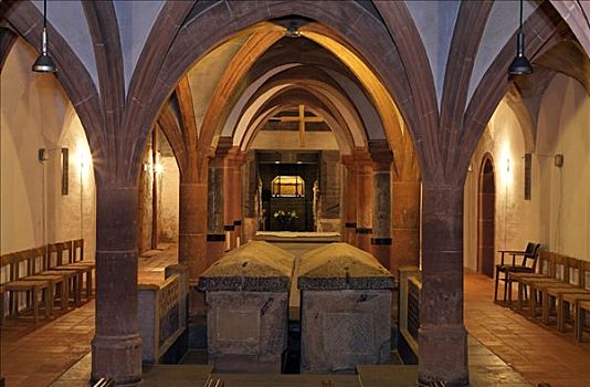墓穴,石棺,地穴,大教堂,莱茵兰普法尔茨州,德国,欧洲