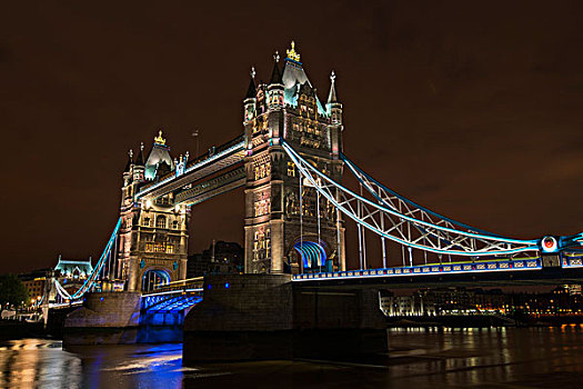 英格兰,伦敦,塔桥,夜晚,画廊,大幅,尺寸