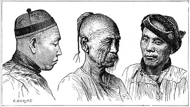 中国人,肖像,19世纪,艺术家