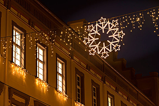 德国,卡尔斯鲁厄,圣诞节,亮光