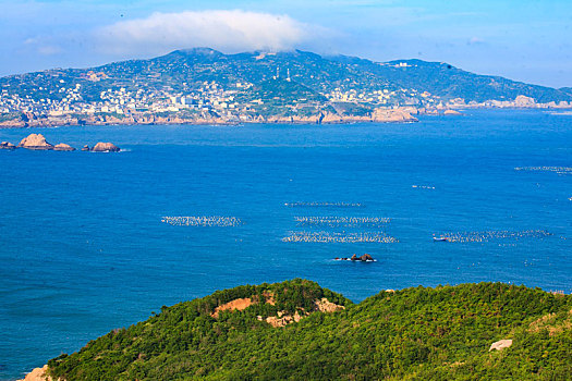 礁石,海浪,海岸线,山,海面