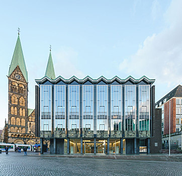 德国不莱梅城市广场建筑与主座教堂
