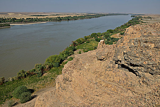 风景,尼罗河,北方,努比亚,苏丹,非洲