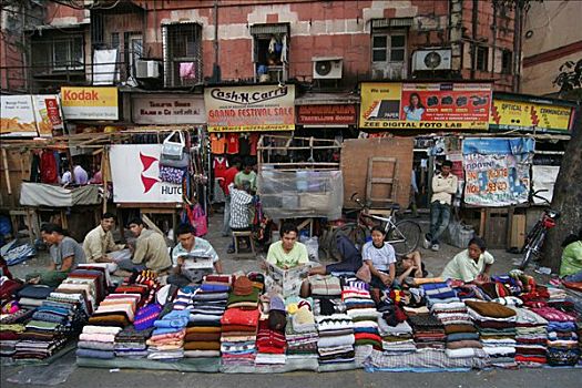 街道,出售,靠近,市场,孟买,印度,南亚