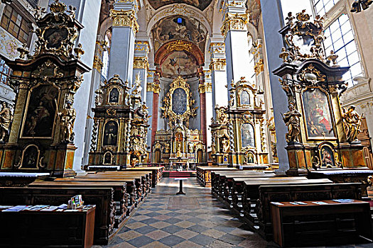 室内,教堂,老城广场,老城,布拉格,波希米亚,捷克共和国,欧洲