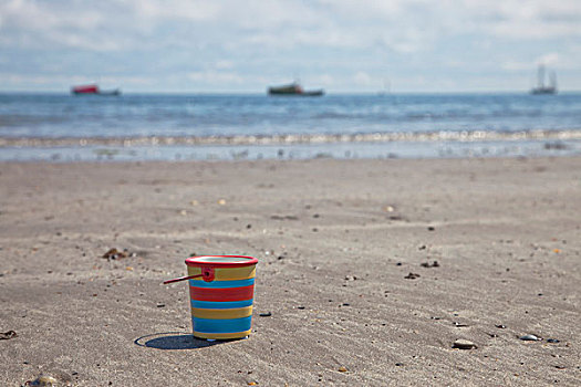 桶,海滩,诺森伯兰郡,英格兰