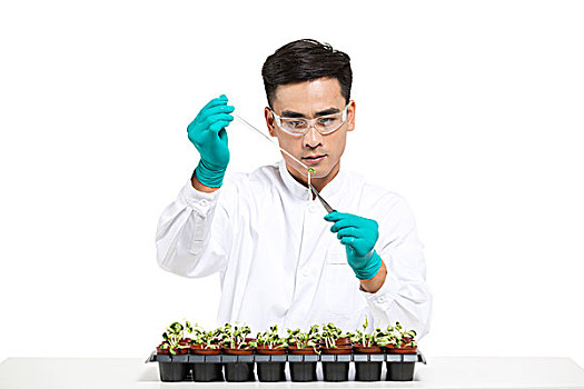 科學家在實驗室做科學實驗