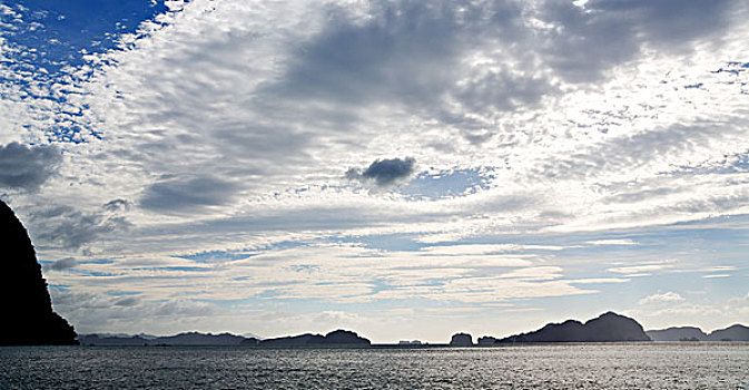 菲律宾,岛屿,太平洋,海洋,云,风景,船