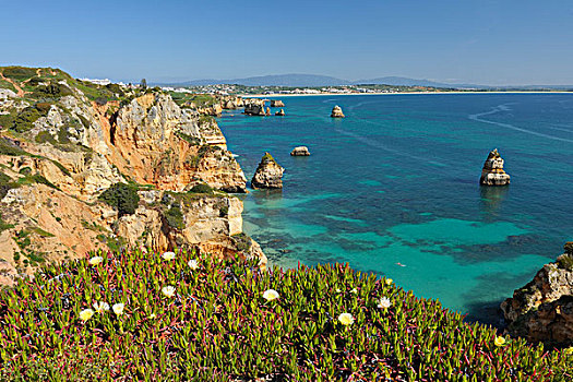 岩石,海岸线,拉各斯,阿尔加维,葡萄牙
