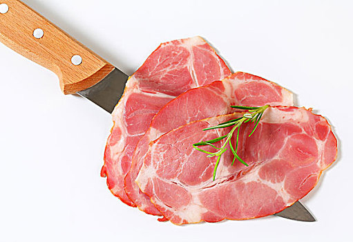 切片,熏制,猪肉