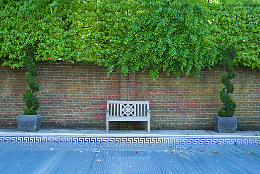 私人游泳池,园艺,英国花园