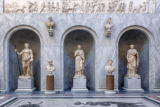 大理石,罗马,雕塑,博物馆,梵蒂冈城,拉齐奥,意大利,欧洲