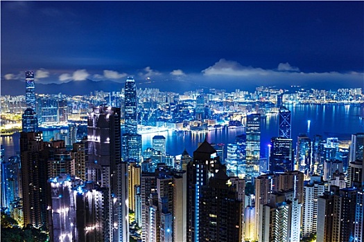 香港,天际线,顶峰