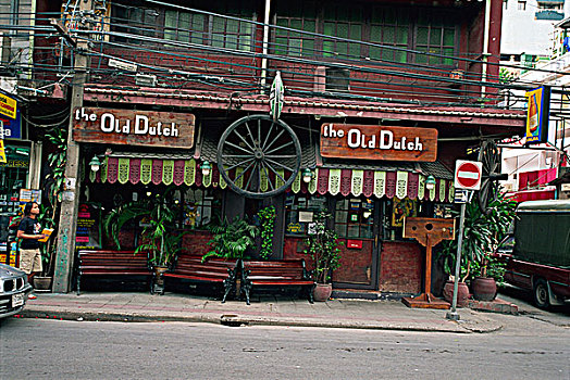 老,荷兰,酒吧,曼谷