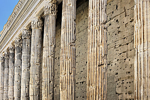 柱子,庙宇,哈德里安,证券交易所,罗马,拉齐奥,意大利,欧洲