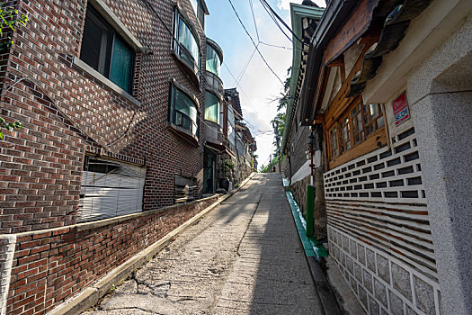韩国首尔北村韩屋村的小巷