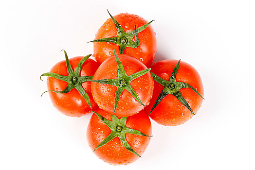 白底上的西红柿