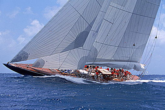 帆,向风,海岸,安提瓜岛,2001年,经典,游艇,赛舟会