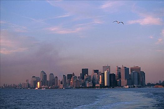 曼哈顿,天际线,2001年9月