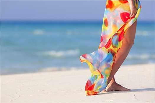 腿,沙滩裙