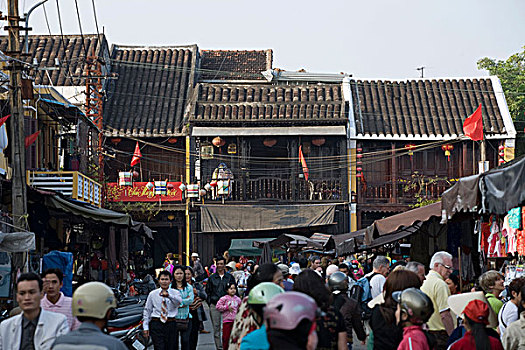 街边市场,会安,越南,东南亚