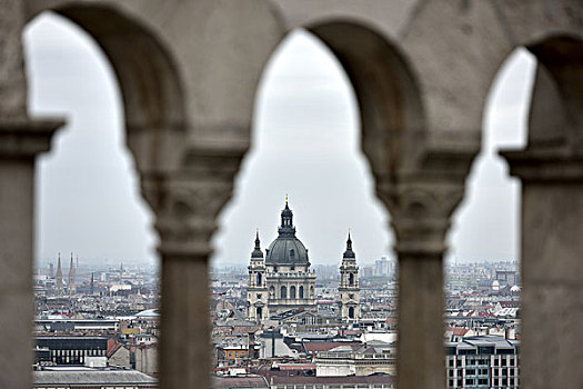 风景,山,大教堂,布达佩斯,匈牙利,欧洲