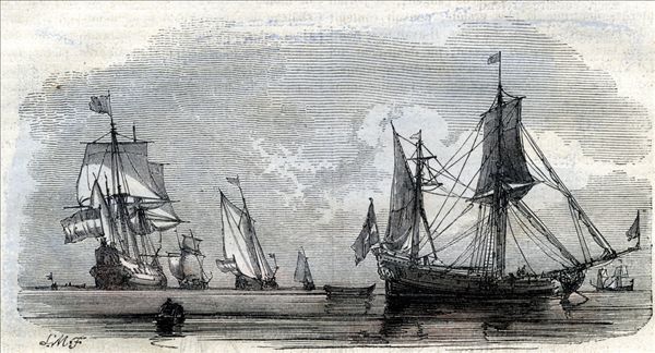 17世纪帆船航速图片