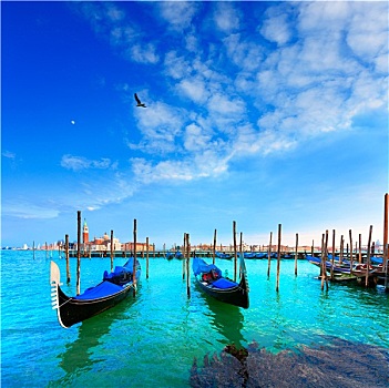 威尼斯,小船,水道,诸德卡,圣乔治奥,马焦雷湖,意大利