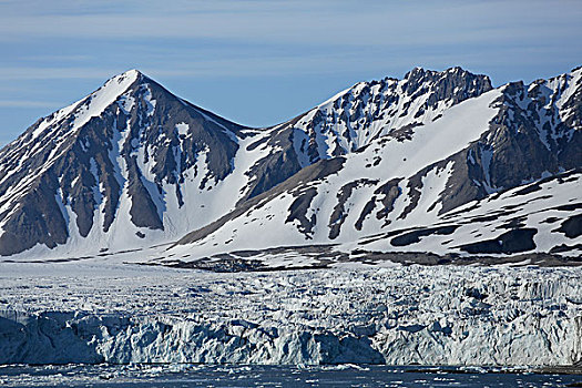 北极,斯瓦尔巴群岛,冰河,雪山