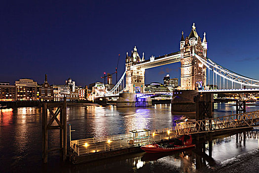 码头,塔桥,市政厅,伦敦,英格兰,英国,欧洲