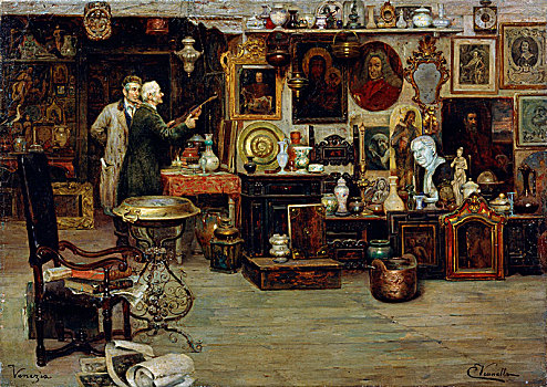 好奇,店,19世纪,艺术家