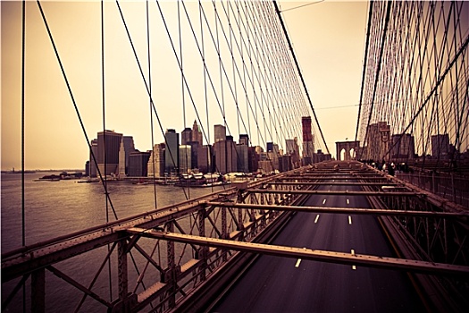风景,金融区,布鲁克林大桥