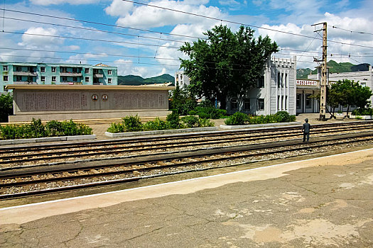 朝鲜的火车站
