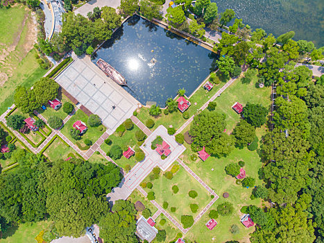 武汉,东湖,风景区,夏日,航拍,风光