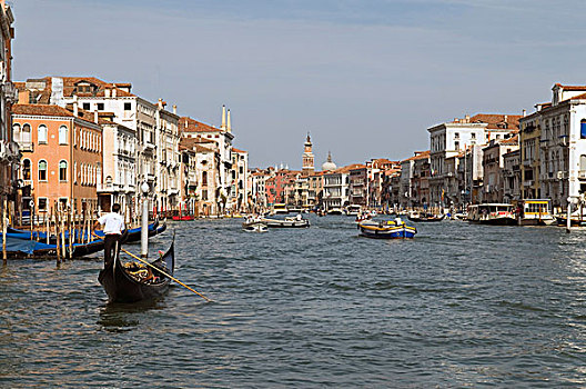 小船,船,大运河,停泊,车站,威尼斯,威尼托,意大利,欧洲