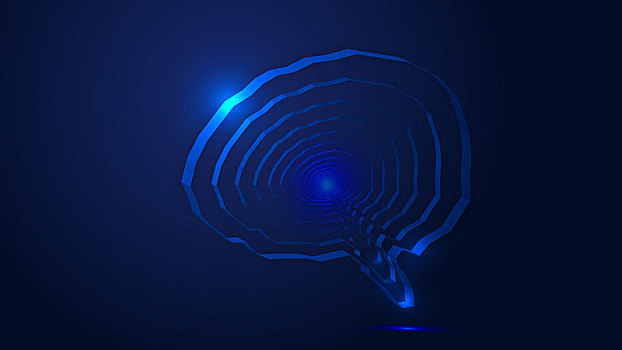 抽象大腦,AI,人工智能概念創意插畫